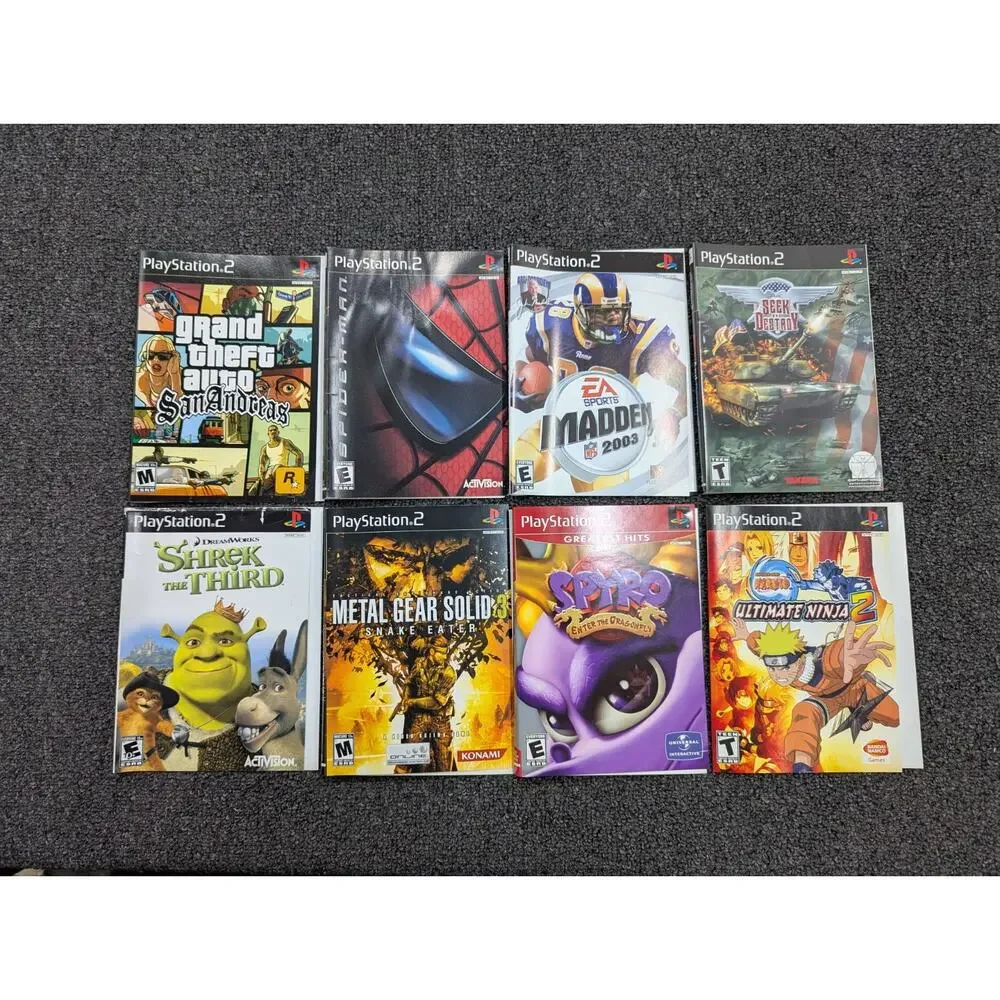 Original Authentic PlayStation 2 Game Manuals Cover Case Artwork Inserts Lot